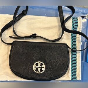Tory Burch Black Pebbled Leather Crossbody